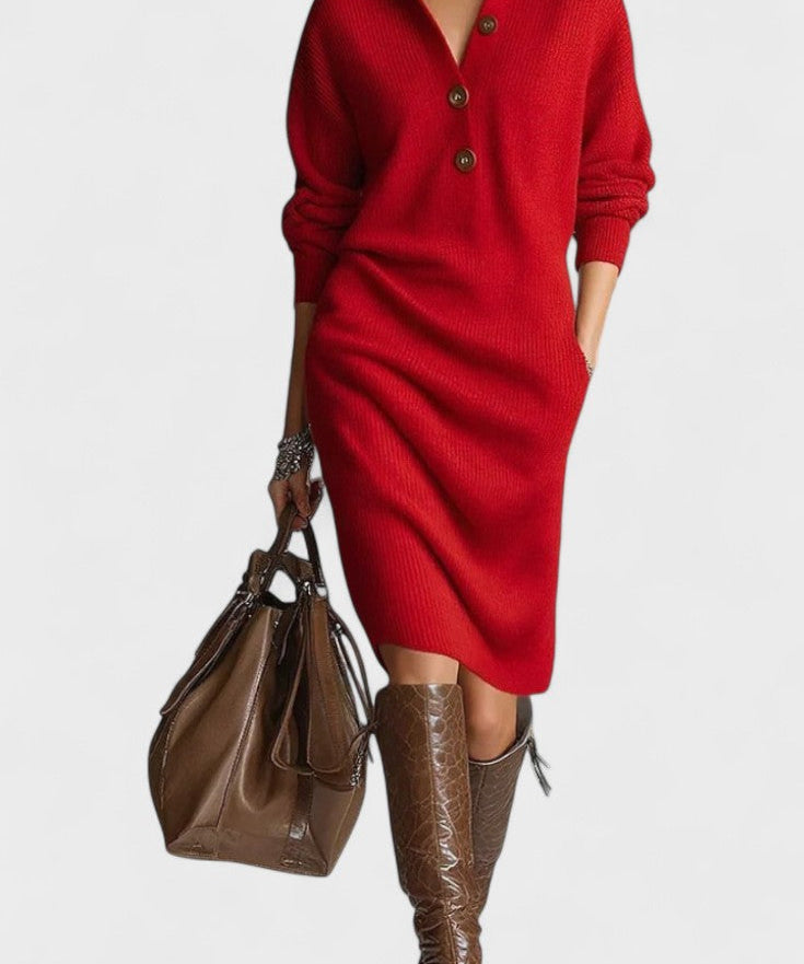 Kornelia™ | Elegant Strikket Kjole