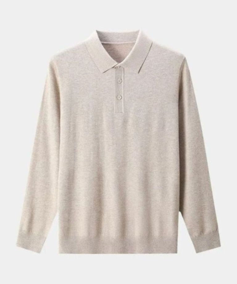 Adrian™ | Uldpolo med Knapper