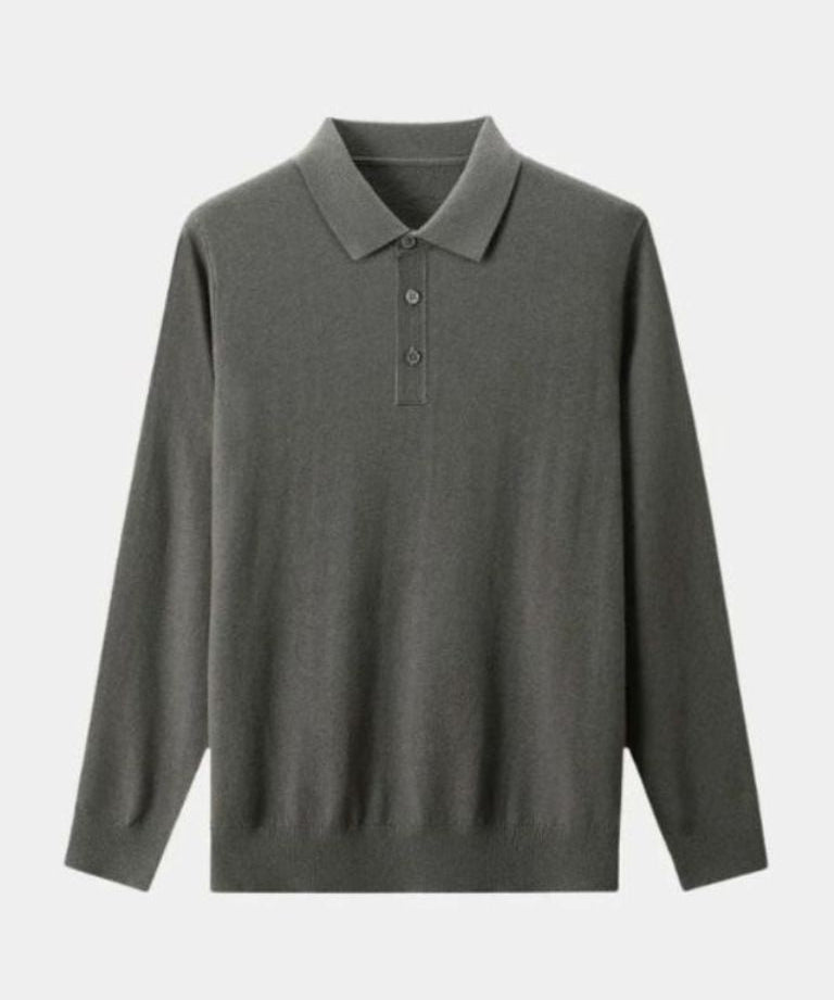 Adrian™ | Uldpolo med Knapper