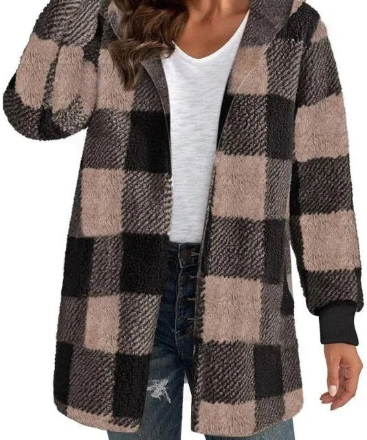 Alberte | Rutete Hættetrøje