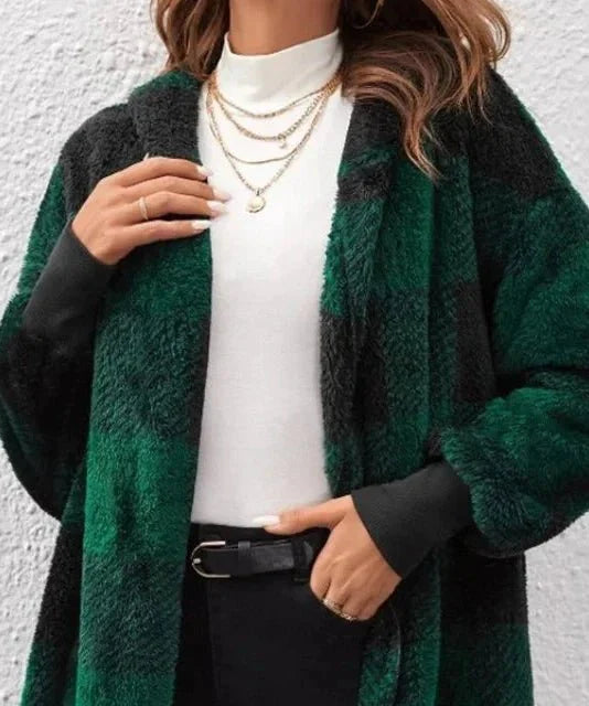 Alberte | Rutete Hættetrøje