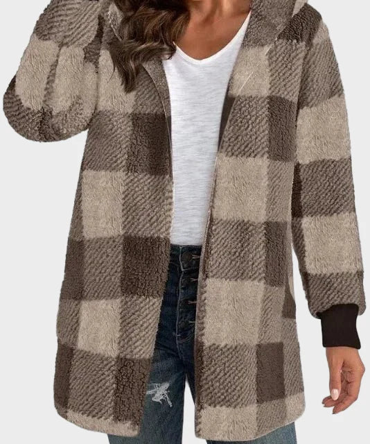 Alberte | Rutete Hættetrøje