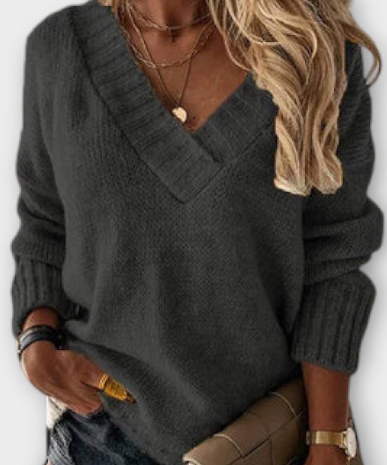 Anette | V-hals Genser