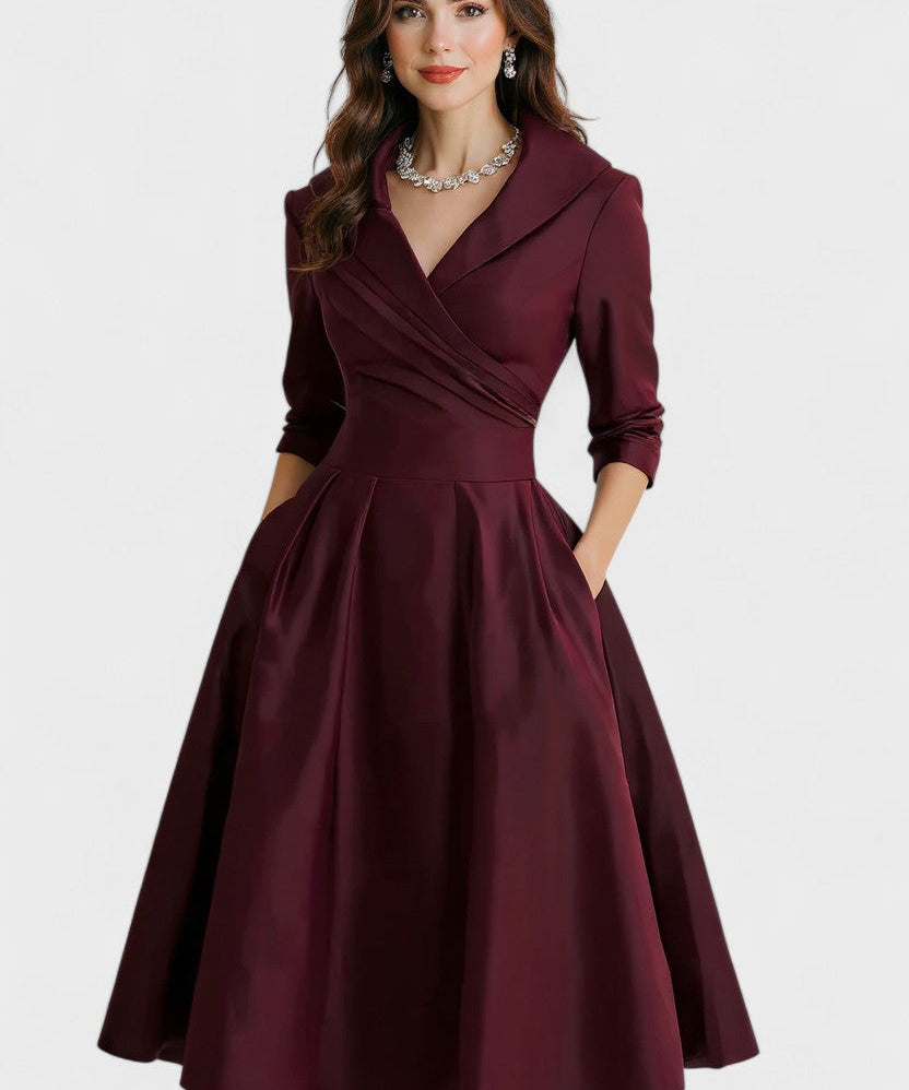 Ceryn | Satin Midi Kjole