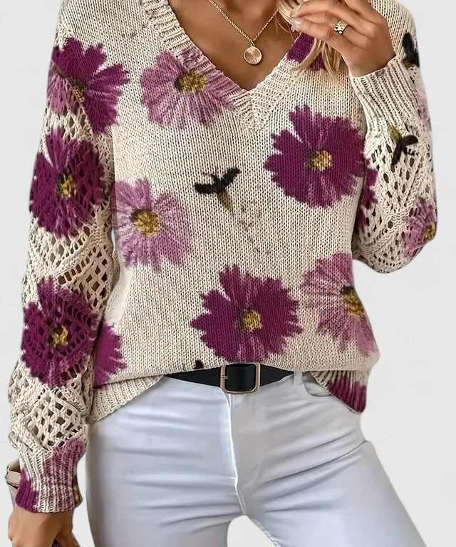 Emilie | Blomstret cardigan