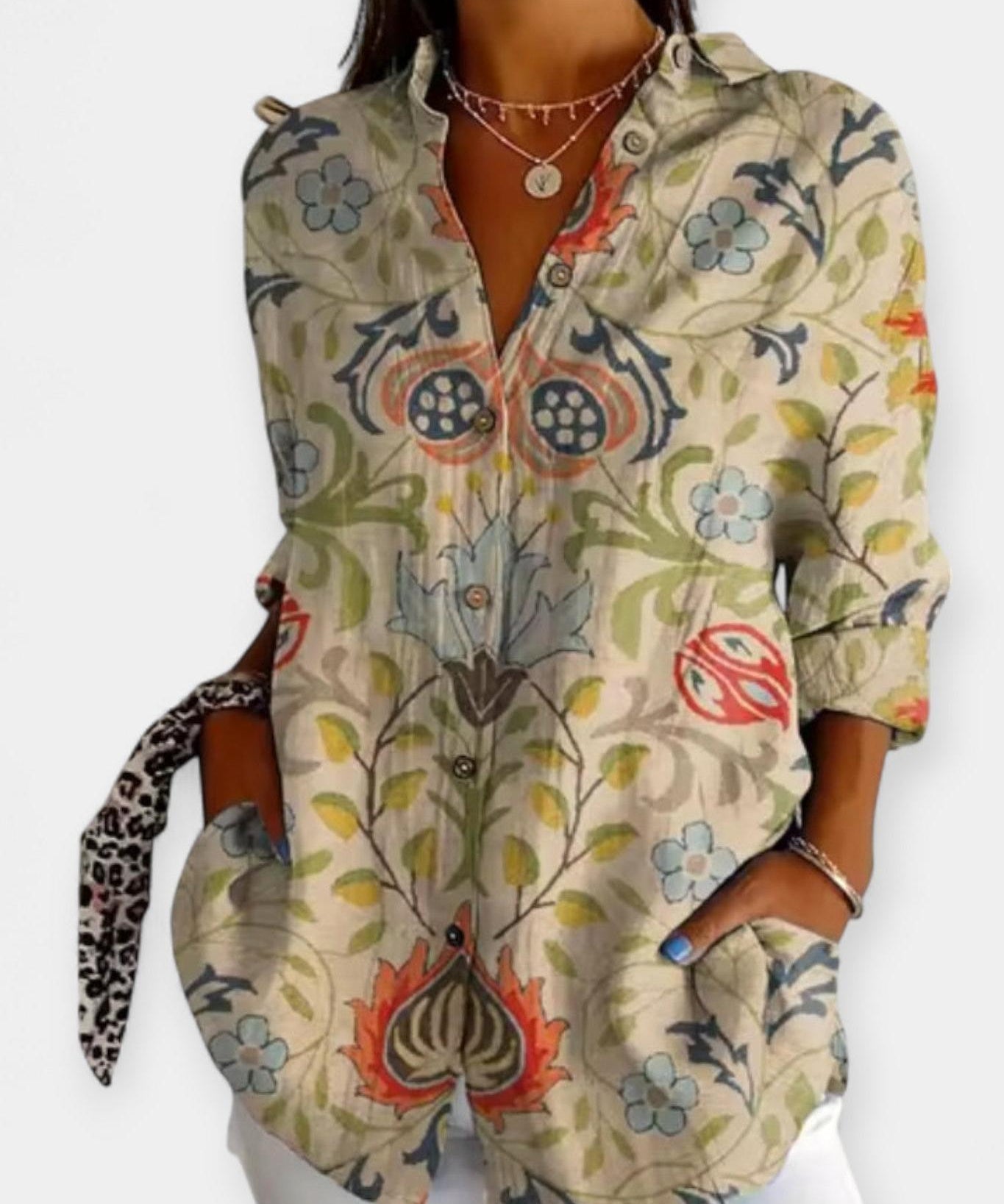 Frida | Blomsterprint skjorte
