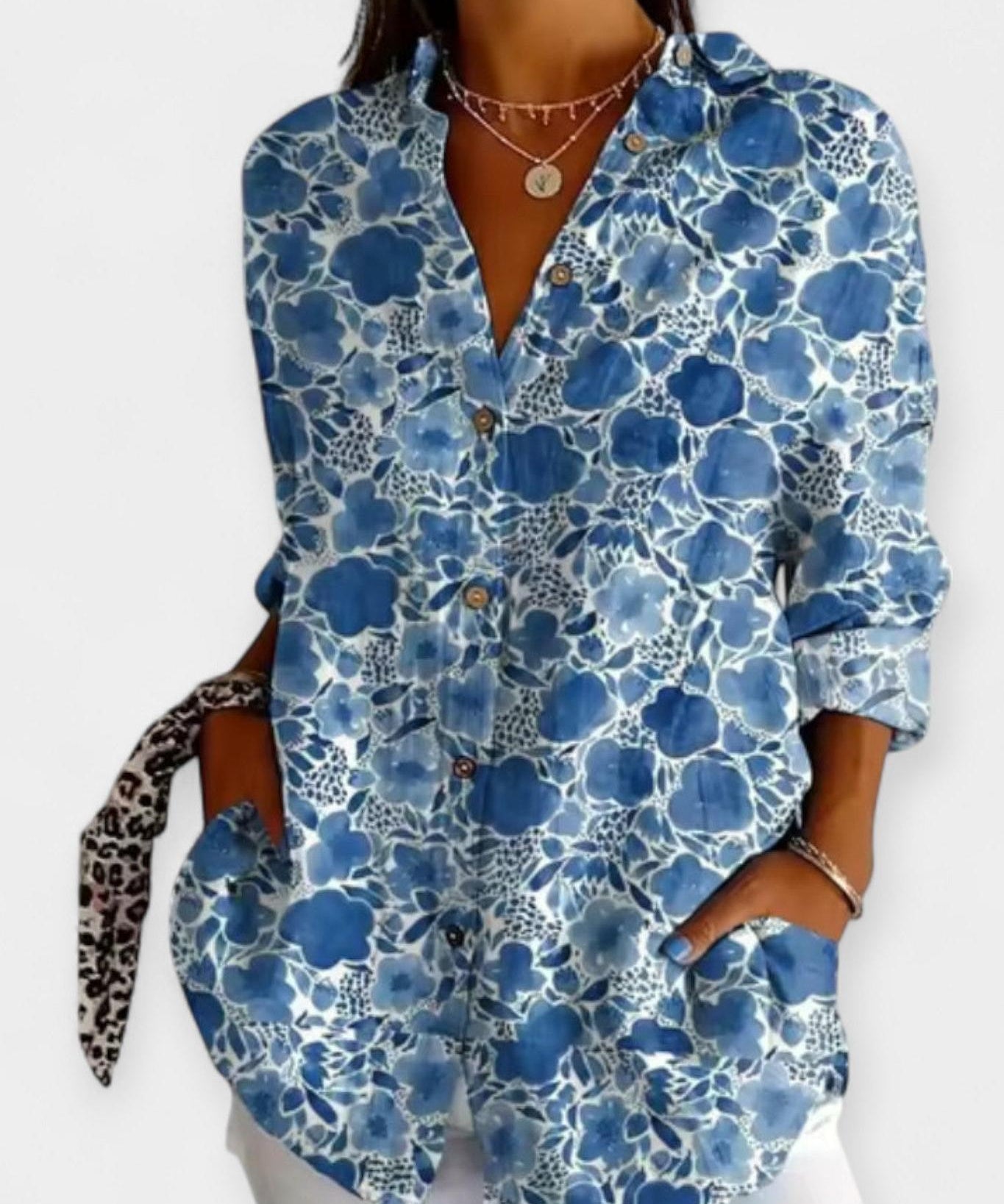 Frida | Blomsterprint skjorte