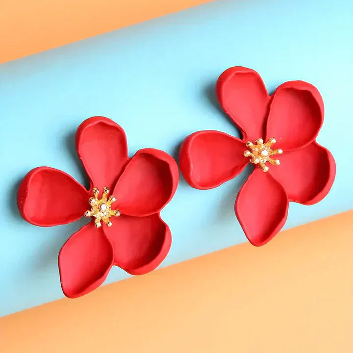 Guld blomsterøreringe