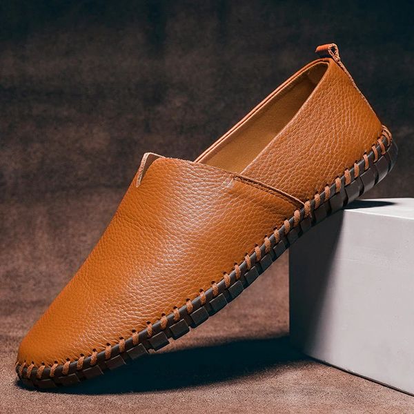 Håndsyede Læder Loafers