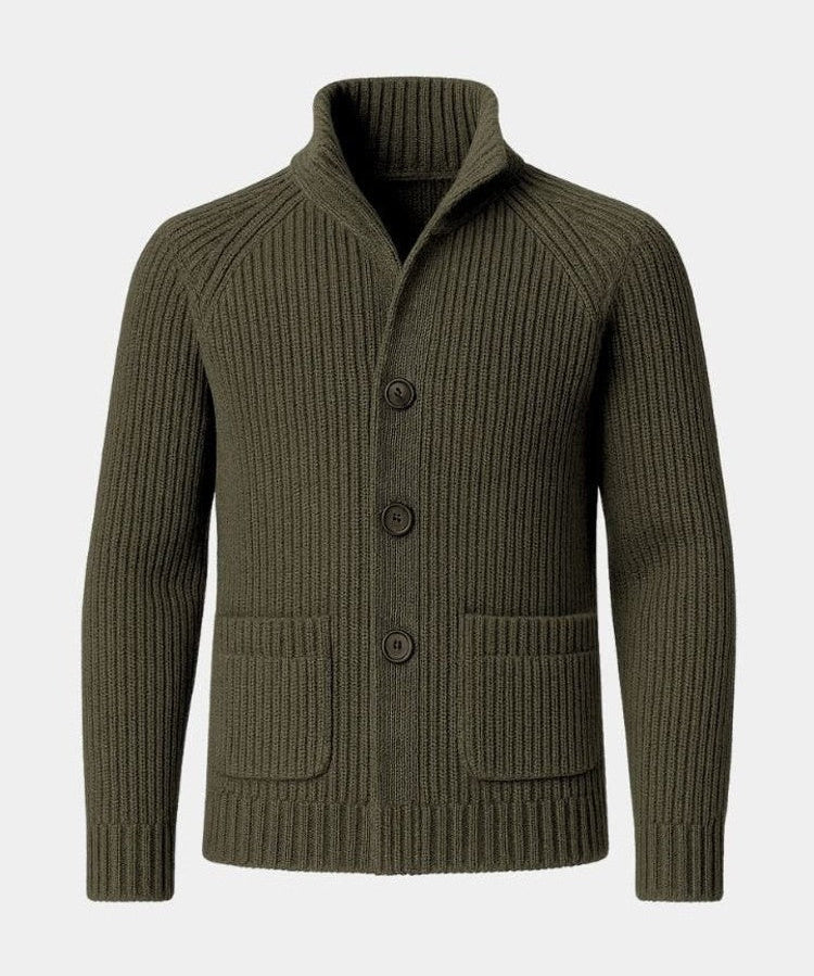 Henrik™ | Strikjakke med Knapper