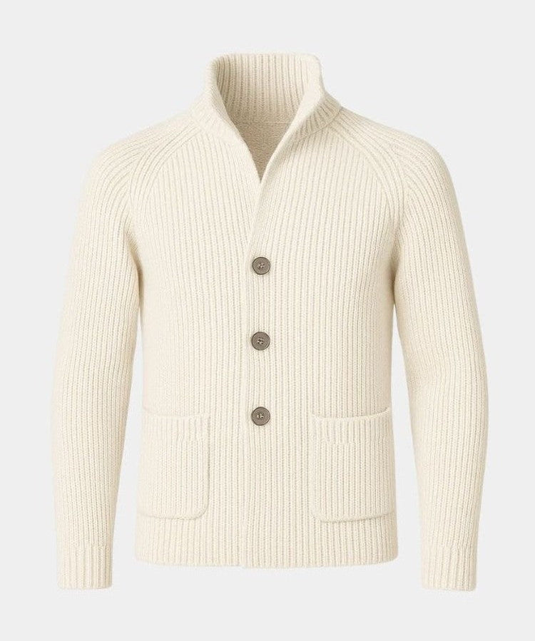 Henrik™ | Strikjakke med Knapper