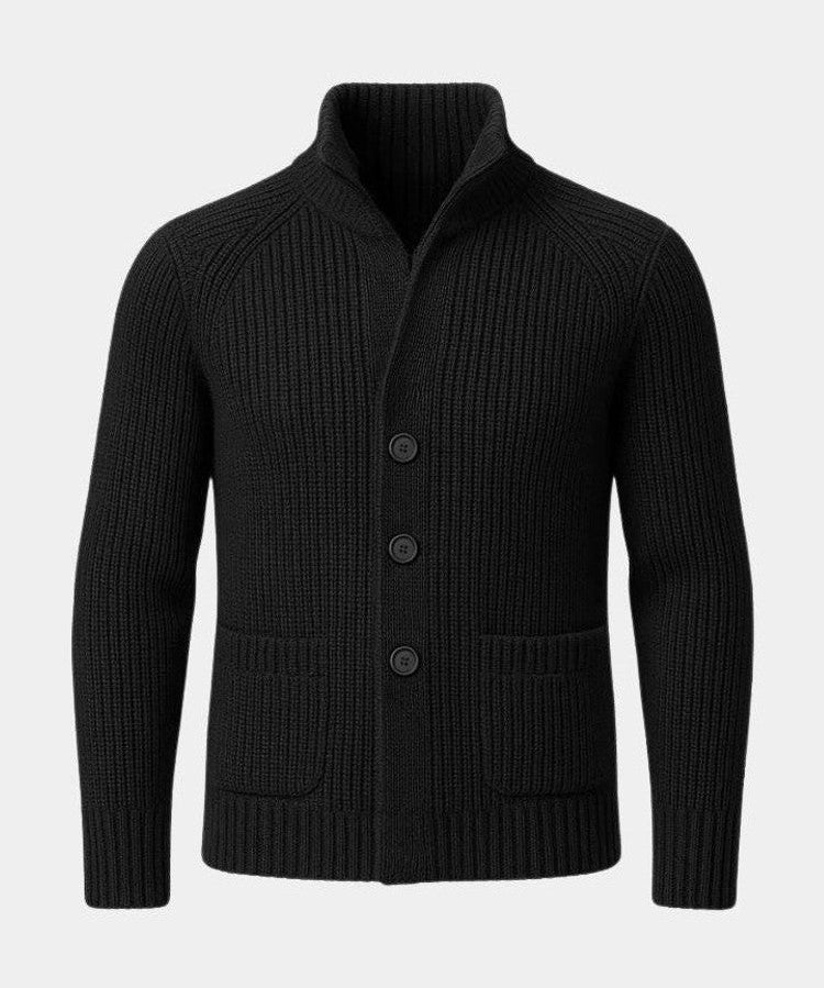 Henrik™ | Strikjakke med Knapper