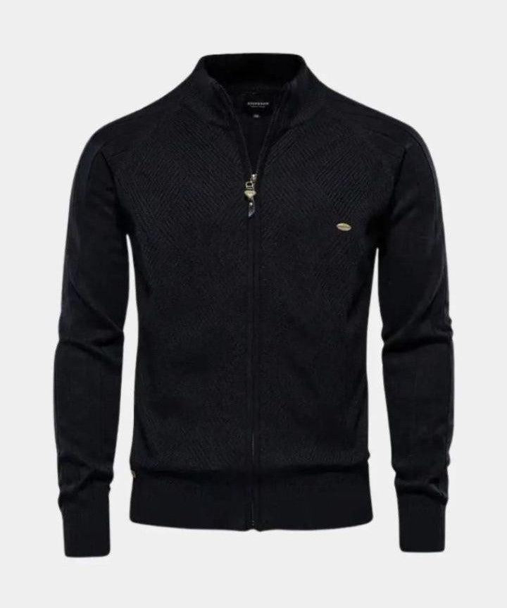 Jacquard™ | Strikcardigan med Lynlås