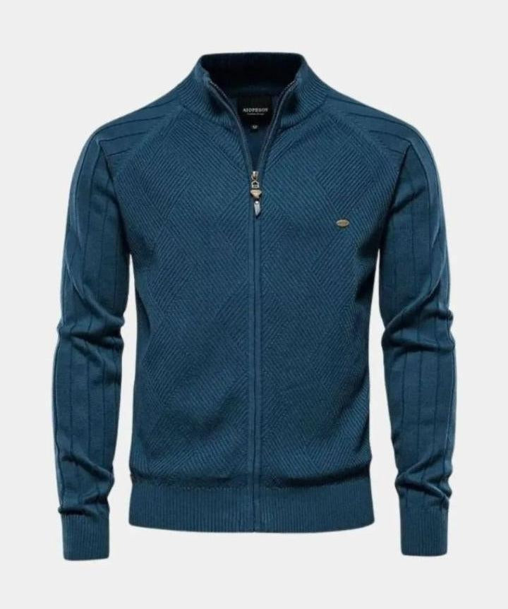 Jacquard™ | Strikcardigan med Lynlås