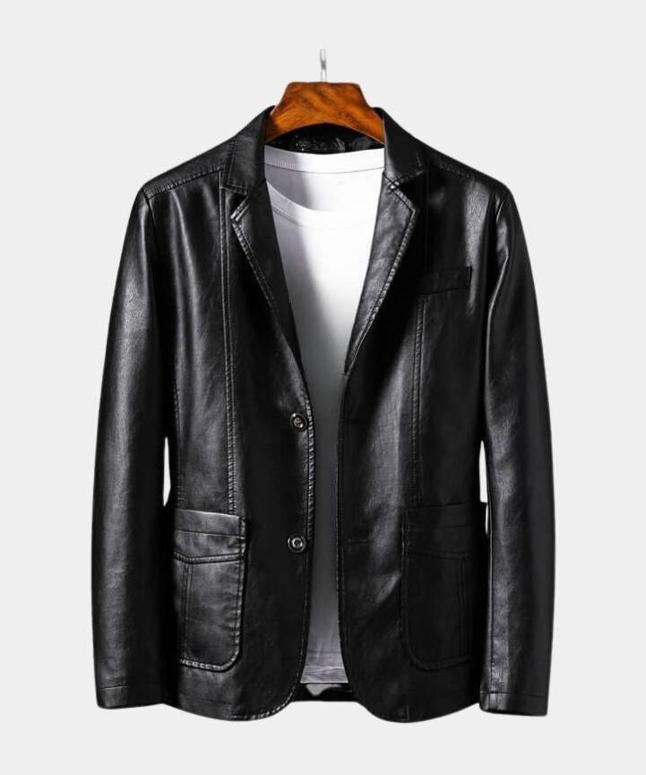 Jonas™ | Karamelfarvet Læderjakke