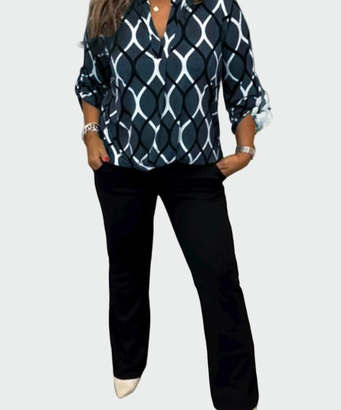 Lene | Grafisk Ivy-bluse