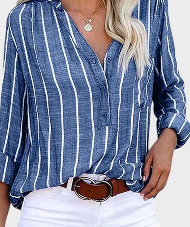 Luna | Stribet bluse