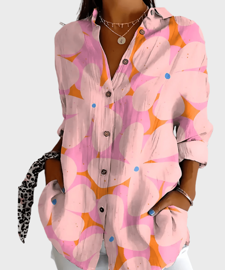 Rosa | Blomstret skjorte