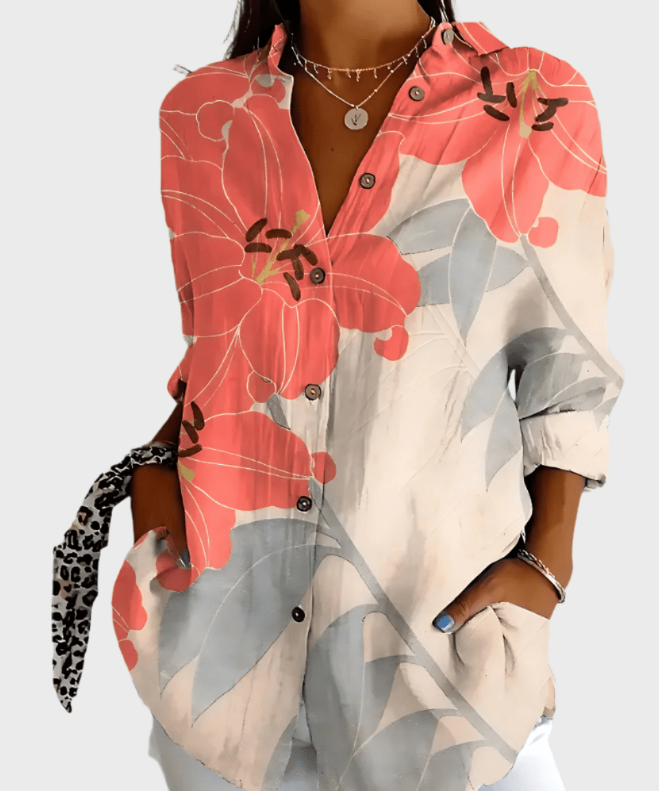 Rosa | Blomstret skjorte