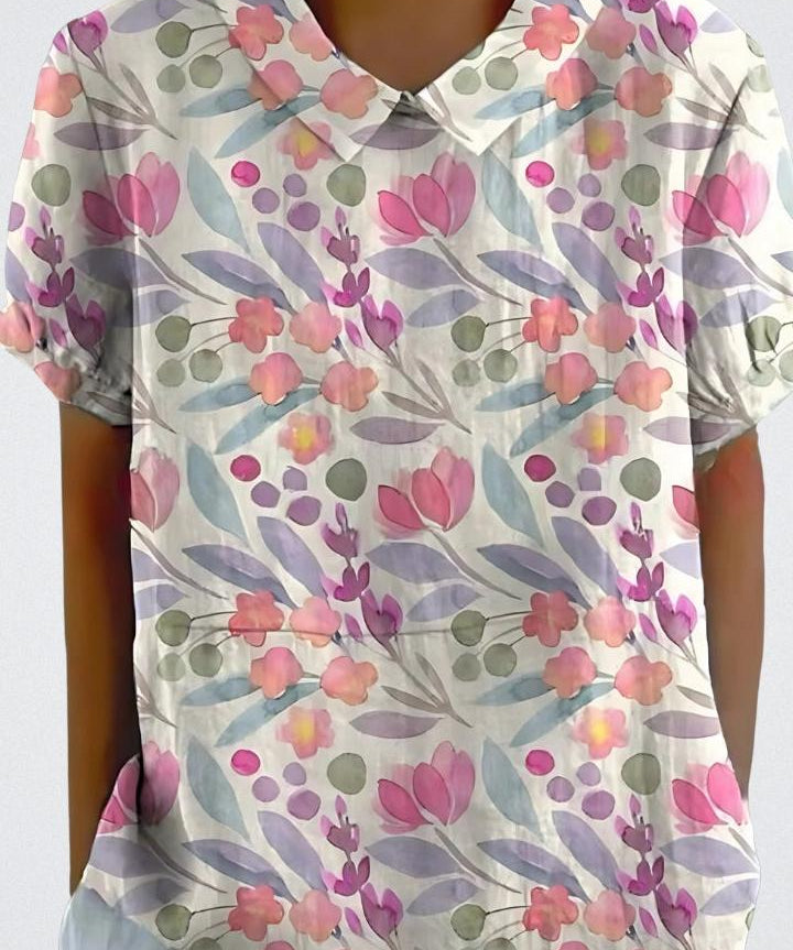 Selma | Blomstret bluse