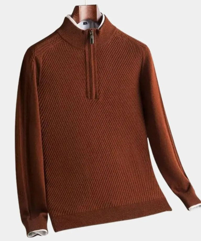 Vilhelm™ | Basis Pullover med Halvzip