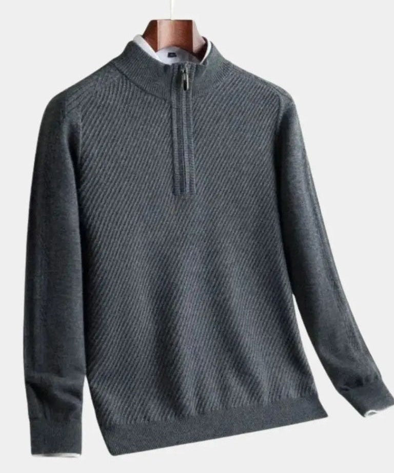 Vilhelm™ | Basis Pullover med Halvzip