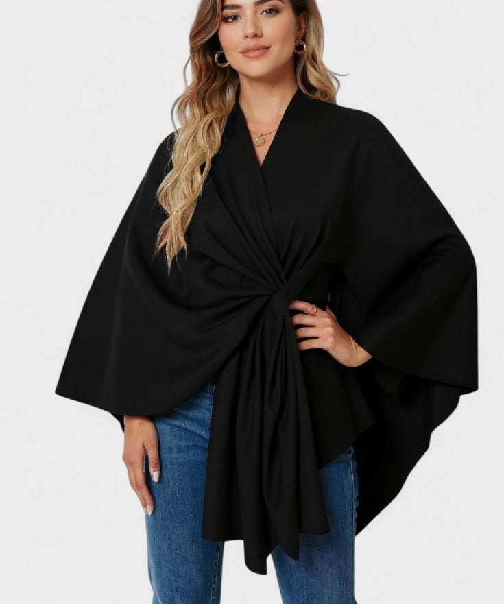 Yvette | Elegant Draperet Poncho
