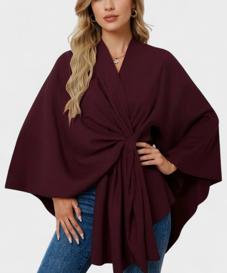 Yvette | Elegant Draperet Poncho