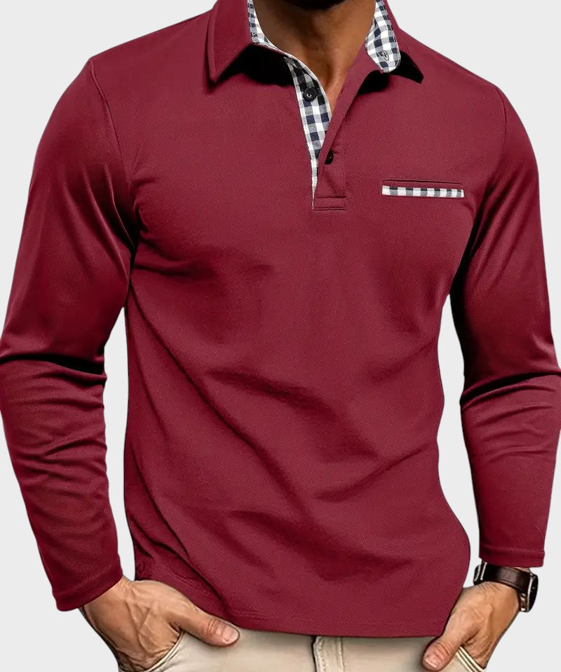 Niels™ | Langærmet poloshirt til herrer