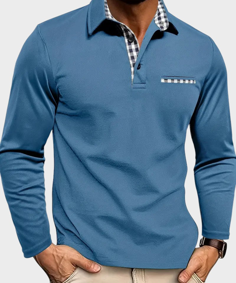 Niels™ | Langærmet poloshirt til herrer